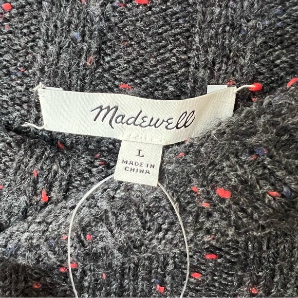 NWT Madewell Donegal Rolled Mockneck Wool Blend Speckled Knit Sweater Dress - Picture 7 of 9